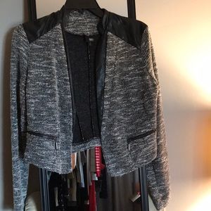 Mossimo Cropped Jacket with Faux Leather